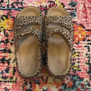 Cheetah slippers